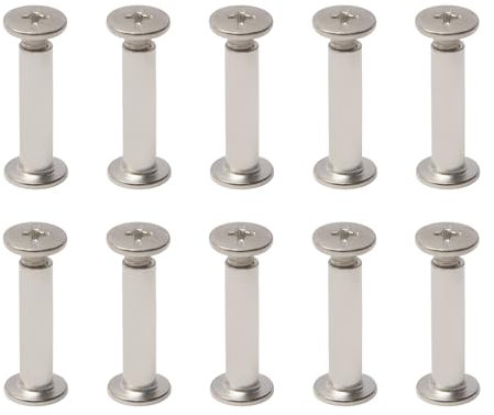 MroMax Lot de 10 vis Chicago M5 x 20 mm pour reliure d'albums photo, scrapbooking