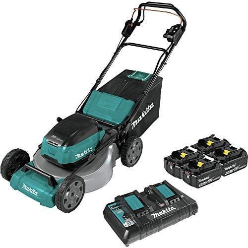 Makita XML08PT1 18V X2 (36V) LXT® Lithium‑Ion Brushless Cordless 21 Self Propelled Lawn Mower Kit with 4 Batteries (5.0Ah)