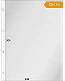 LINDNER Das Original Pergamin-Prospekthüllen A4, Oben offen, 100er-Packung