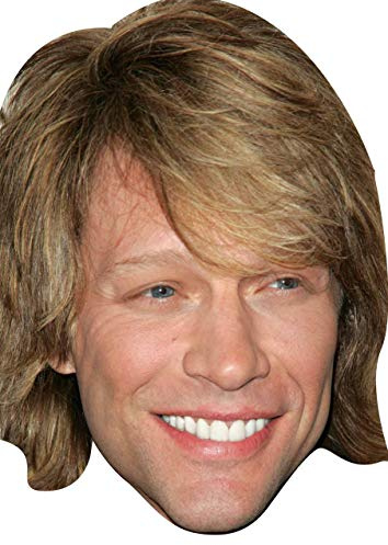 FoxyPrinting Jon Bon Jovi Celebrity Music Star Celebrity Cardboard Party Face Mask Fancy Dress
