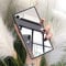 LUVI for iPhone SE 2020 Case Makeup Mirror for Women Girls Cute Luxury Glossy Glass Mirror Back Design Cover with Silicone TPU Slim Thin Case for iPhone 8/iPhone 7 Silver