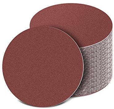 150mm Exzenter Schleifpapier 60 100 150 320 600 Körnung, 150mm Schleifscheiben 6 inch Schleifblätter für Holzwerkstoffe Spanplatte Metall Holz(50 Stück)