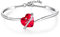 GEORGE · SMITH Silver Bracelet for Women Red Crystal Womens Bracelets Bangle Gift for Mum Wife Girlfriend on Christmas Birthday Mother's Day