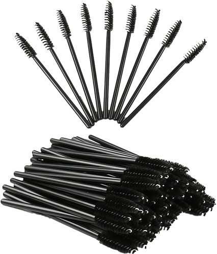 Wimpernbürsten,300 Stk Einweg Wimpernbürste Augenbrauenbürstchen, Wimpern Augenbrauen Bürste, wimpernbürste, Wimpernverlängerung, Kosmetikpinsel-Kit für falsche Wimpernverlängerung (schwarz)