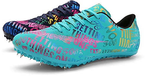 NBWS Männer Frauen Laufschuhe Trainingsschuhe Leichtathletik Sprint Spikes Männliche Trainingsschuh Lace Up Turnschuhe Spike-Schuhe Tragen Geeignet Für Professionelle Sportschuh, 40 EU