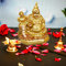 Kitlyn Lord Kubera und Lakshmi Statue aus Kunstharz für Reichtum und Harmonie | Lord Kuber Idol/Schaustück für Zuhause | dekoratives Schaustück – 7 cm (L) x 10 cm (H) x 5 cm (B), Gold