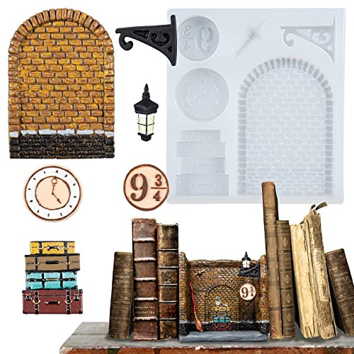 FUNSHOWCASE Moule en silicone pour moulage de résine époxy, fabrication de bijoux, jardin féérique, décoration de gâteau en pâte polymère, artisanat en pâte polymère, pâte à sucre, scrapbooking