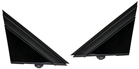 Baoblaze 1 Paire de Couvertures de Drapeau de à Porte de Voiture, Pièce Détachée Remplacement pour Fiat 500 2012-2019 1SH17KX7AA 1SH16KX7AA, Noir Brillant