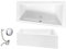 VBChome Badewanne 160x90 cm Acryl SET Schürze Siphon Wanne Ecke Eckbadewanne Weiß Design Modern Ablaufgarnitur Wanne rechts Schürze Ablaufgarnitur Füße