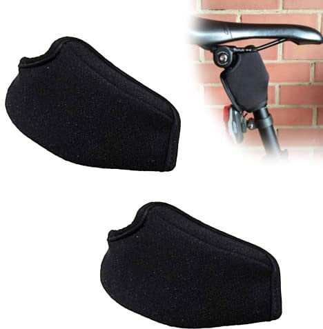 xlwen 2 Pcs SattelstüTze Schutz für Suntour, Neoprenmanschette Sattelstütze Schutz Verhindern Sie, DASS Finger Eingeklemmt Werden und Staub Eindringt(Schwarz)