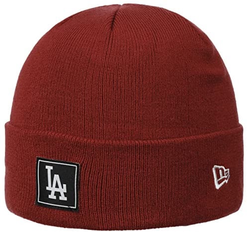 New Era MLB Dodgers Team Cuff Beanie Strickmütze Wintermütze Umschlagmütze (One Size - rot)
