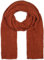styleBREAKER Damen langer Strick Schal mit Wellen Strickmuster, warmer Winter Strickschal Einfarbig 01018168, Farbe:Rehbraun