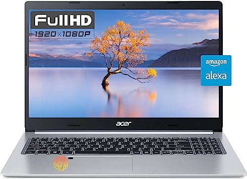 acer Aspire 5 Slim Laptop, 15.6 pollici FHD IPS, AMD Ryzen 3 3350U Quad-Core Mobile Processore, 12GB DDR4 RAM, 512GB SSD, WiFi 6, retroilluminato KB, lettore di impronte digitali, HDMI, Amazon Alexa,