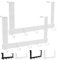 LFSEMINI 1/2/4 Pack Over Door Hook Hanger, Black/White, Long/Short, Heavy-Duty Over Door Hanger(2 Pack, White, Long)
