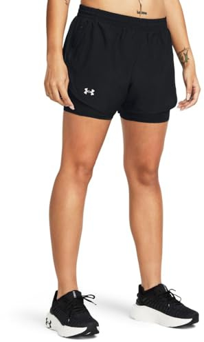 Under Armour Men's Launch Run 5-Inch Shorts, (001) Black/Black/Reflective, Large