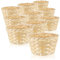COM-FOUR® 10x panier en raphia de couleur naturelle pour la décoration - décoration de Pâques - nid de Pâques - panier pour œufs de Pâques, petits pains et collations (10 pièces - rond - 11,5 cm)