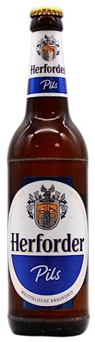 Herforder Pils Flaschenbier, MEHRWEG im Kasten, feinherb würziges Pils Bier, 20er Kiste (20 x 0.5 l)