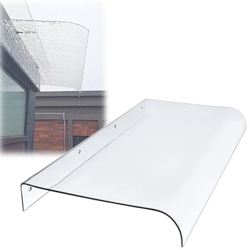 80cm 60cm 40cm 120cm 130cm überdachung für Haustür Türdach Vordach für terrasse Fenster Haustürvordach aus Polycarbonat klar Haustürdach (Size : 50x130cm)