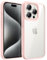 JETech Case for iPhone 15 Pro 6.1-Inch, Shockproof Phone Bumper Cover, Solid Color Matte TPU Frame, Anti-Scratch Clear Back (Pink)