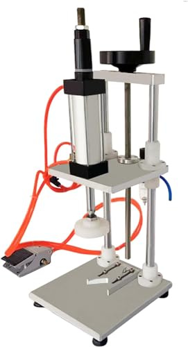 Pneumatic Vial Capper, Capping Machine, 0.4-0.9PA Perfume Crimper Sealing Machine, Lid Cap Locking Machine, Aluminum Plastic Cover Sealer Equipment for Sealing of Spray Bottle Cap.