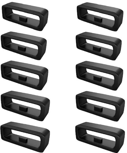 Lot de 10 passants de bracelet de montre compatibles avec Honor Band 5 16 mm - En silicone