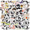 Schwarze und weiße Kühe Aufkleber Cow Sticker Set 50 Stücke Niedlich Deko für Auto Laptop Skateboard Fahrrad Moped Motorrad Fahrrad Computer,Geeignet für Erwachsene Kinder