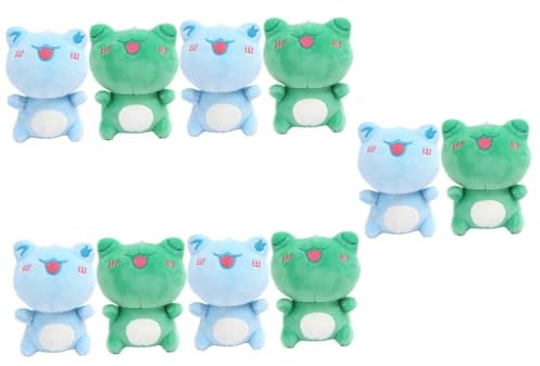 BESTonZON 10 Stk Frosch Schlüssel bund flauschiger Schlüsselanhänger Taschenanhänger für Handtaschen Geldbörsen Auto-Schlüsselanhänger für Frauen Stofffrosch Schlüsselanhänger Dekor Füllung