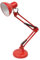 BEL AIR HOME - Antigone - LED-Schreibtischlampe, Vintage, Retro, verstellbar, 34-67 cm, E27-Beleuchtung, Metall, Rot