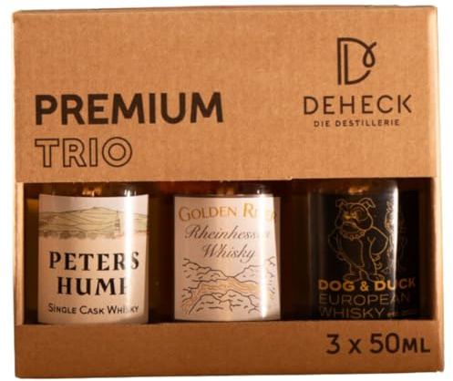 Whisky Set 3x 50 ML deutsche Whiskys | Premium Whiskey Tasting Set 45% vol. | deutscher Whisky gebrannt & gelagert in von Deheck Rheinhessen | Whiskey-Geschenk & ideal für WhiskySour | top Whisky-Angebot