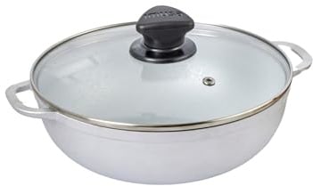 IMUSA Caldero básico de 2.0 cuartos con tapa de cristal, 20 cm