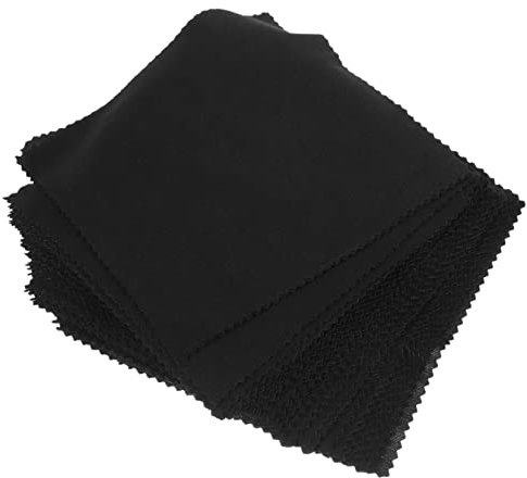 FRCOLOR Chiffons De Nettoyage En Microfibre Pour Lunettes Lot De 100 Pièces Carrés 120 Mm X 120 Mm Noirs Pour Lentilles Et Écrans