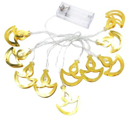 ccuzs Elegant Design String Lights, Waterproof Outdoor Lights, Warm White Led Lights, Decorative Patio String Light 165cm for Patio, Garden, Outdoor, Indoor, Home Decor, Gold Color