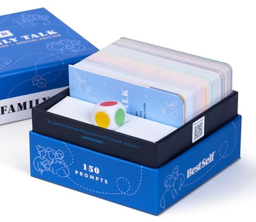 BestSelf Family Talk Icebreaker Deck - 150 Gesprächsstarter für Familienverbindungen, lustige Bindung, Spieleabende