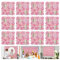 12pcs Flowers Wall Backdrop 16.5x16.5 Inch Pink Artificial Flower Wall Panels, Silk Rose Floral Wall Decor Ideal for Wedding Celebrations, Festive Party Backdrops, and Elegant Home Decor