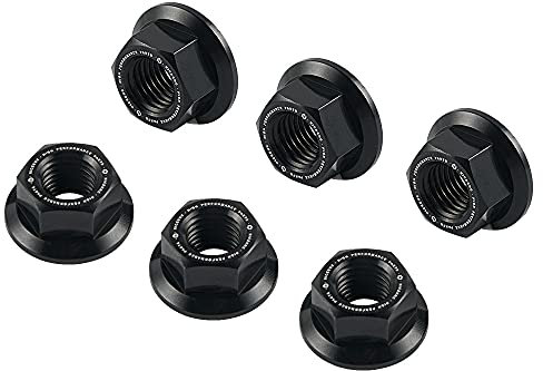 NICECNC Lot de 6 écrous de Bride de pignon arrière de Course M10 x 1. 25 Compatible with 1290 Super Adventure R2024, boulons d'écrou de Roue en Aluminium, Noir, Voir compatibilité