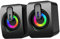 Homoyoyo 1Paire Enceintes De Jeu Filaire avec Subwoofer Haut Parleurs De Bureau Lumineux pour Ordinateur Et Laptop Boîte Compacte avec Effets De Lumière RGB