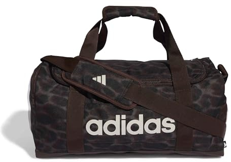 adidas Unisex adidas LINEAR Graphic Duffel, Earth strata/Shadow Brown, One Size