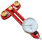 Table Saw Dial Indicator Gauges, Table Saw Gauges for Aligning and Calibrating Work Shop Machinery with Dial Indicator Calibration Locator for Saw Bench and Woodworking Track Red