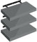 WOLTU Étagères Murales,Tablette Murale de Lot de 3,Étagère Flottante,Étagère à Livres,CD DVD,Panneau de Bois,40x22,9x3,8cm,Gris Brillant,RG9476gr-3
