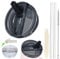 30 OZ Lid Leakproof Detachable Compatible with Stanley Cup with Straw and Lid Reusable Straw Cover Fit for Stanley Accessories Flip Straw (Black, 30 OZ)