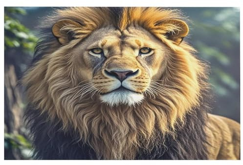 Teppich mit Löwenmotiv für den Eingangsbereich, waschbar, mit rutschfester Gummi-Unterseite für Küche, weich, schmutzabweisend, kleiner Teppich für Schlafzimmer, Badezimmer, Bodendekoration