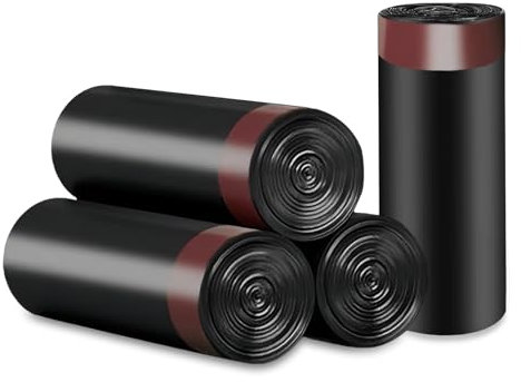 flintronic 60 Stück Biologisch Müllbeutel, Abbaubar Maisstärke Material, 20 Liter Bio Müllbeutel, Küchen Lebensmittel Abfallbeutel für Küche, Büro, Wohnzimmer (50 * 60cm)