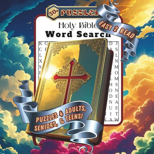Holy Bible Word Search Puzzle for Scripture Seekers: Adorable Christian Puzzles for Teens, Seniors & Kids at Heart | Faith-Filled Fun | 8.5 x 8.5 ... Holidays & Free Times! (the Talking Donkey™)