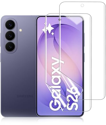 KoasVonson Protector de Pantalla Hidrogel para Samsung Galaxy S26, 2 Piezas | TPU HD flexible y transparente, antiarañazos, tacto preciso, autorreparable, huella dactilar, reconocimiento facial