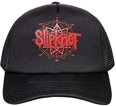 Slipknot Baseball Cap Band Logo Nue offiziell Schwarz Mesh Snapback Trucker One Size