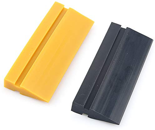 Ewrap - 2pcs Mini escobilla de Goma Limpiador de Ventanas Limpiacristales Limpiacristales de Goma Rasqueta de Goma Rascador de Vinilo Aplicador de película para Espejo de Vidrio Limpieza de Ventanas