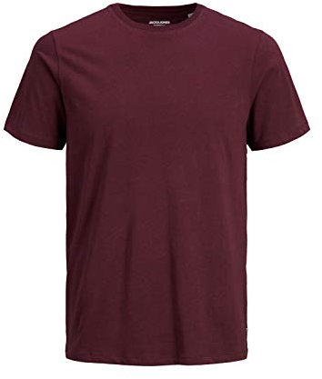 JACK & JONES Jjeorganic Basic Tee Ss O-neck Noos Homme T-Shirt, Rouge (Port Royale Detail: Slim), S