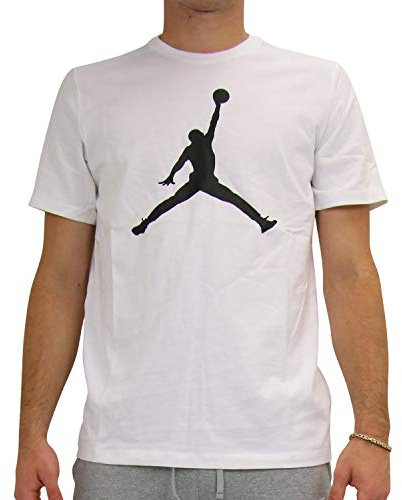 Nike Men M J Jumpman Ss Crew T-Shirt - White/Black, 3X-Large