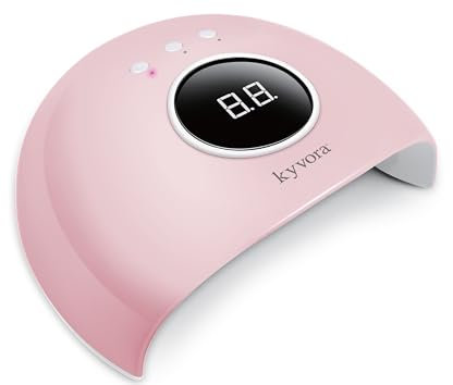 Lampe UV/LED KYVORA 36W pour séchage des ongles vernis semi-permanent et gels, affichage digital de la minuterie, qualité professionnelle, Rose