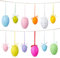 Naler Set di 24 Uova Pasquali Colorate Finte Uova con Macchie da Appendere Uova Decorativa di Festa Pasqua, 12 Grandi + 12 Piccoli